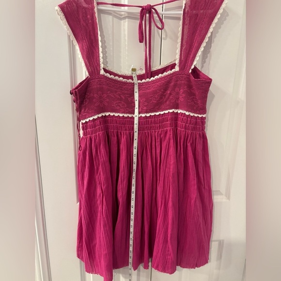 FREE PEOPLE HEARTLAND MINI DRESS IN ISLAND FLOWER  Size L NWT - Picture 6 of 15